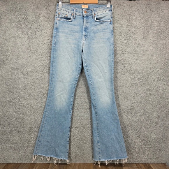 MOTHER The Weekender Fray California Cruiser‎ Women's 28 Blue Denim Light Wash